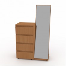 Комод с зеркалом для вещей Компанит Бук (1000х450х1660)	
