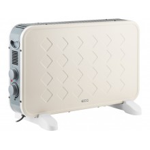Конвектор электрический обогреватель с таймером ECG TK 2030 T_ w 1200/2000 Вт ТURBO 4 режима 20м2 тепловентилятор защита от перегрева напольный Белый