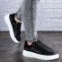 Женские кроссовки стильные Shoes Brut 36 (23,5 см) 1996 черные экокожа с белой подошвой 