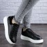 Женские кроссовки стильные Shoes Brut 36 (23,5 см) 1996 черные экокожа с белой подошвой 