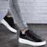Женские кроссовки стильные Shoes Brut 36 (23,5 см) 1996 черные экокожа с белой подошвой 