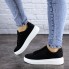 Женские сникеры стильные Shoes Cooter 36 (22,5 см) 2119 нубук черные с белой подошвой легкие