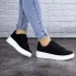 Женские сникеры стильные Shoes Cooter 36 (22,5 см) 2119 нубук черные с белой подошвой легкие