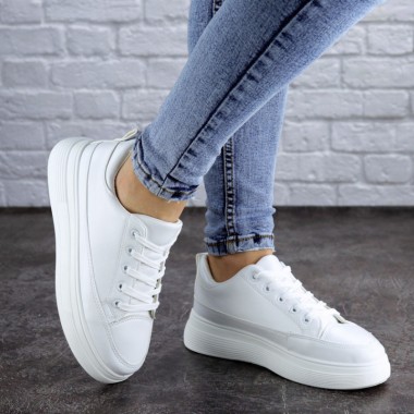 Женские сникеры стильные Shoes Felix 36 (23 см) 2082 экокожа белые
