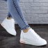 Женские сникеры стильные на танкетке 6 см Shoes Azul 37 (23,5 см) 2079 экокожа белые