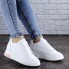 Женские сникеры стильные на танкетке 6 см Shoes Azul 37 (23,5 см) 2079 экокожа белые