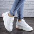 Женские сникеры стильные на танкетке 6 см Shoes Azul 37 (23,5 см) 2079 экокожа белые