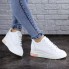 Женские сникеры стильные на танкетке 6 см Shoes Azul 37 (23,5 см) 2079 экокожа белые