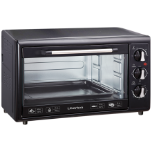 Электрическая печь Liberton LEO-350 гриль выпечка 35 л  1800W  3 режима нагрева таймер духовка настольная Черный
