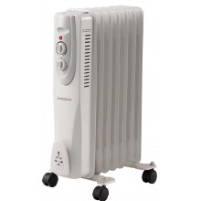 Масляный обогреватель радиатор 7 секций INTERLUX INO-7015W 1500Вт 15 м² 3 режима обогрева термостат терморегулятор защита от перегрева белый