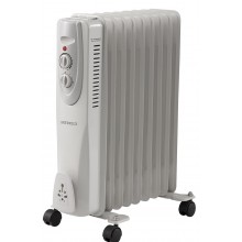 Масляный обогреватель радиатор 9 секций INTERLUX INO-9020W 2000Вт 20 м² 3 режима обогрева термостат терморегулятор защита от перегрева белый