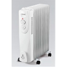 Масляный радиатор обогреватель 9 секций Maestro MR-950-09 2 кВт 3 режима 15 м2 терморегулятор защита от перегрева батарея напольный белый
