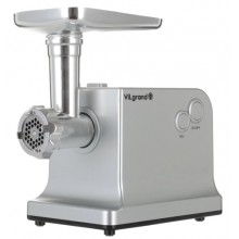 Мясорубка электрическая 7 в 1 Vilgrand V221-PMG 2200 Вт реверс 7 насадок колбаса кеббе соковыжималка терка шинковка Серебристая универсальная комбайн