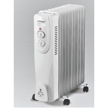 Масляный радиатор обогреватель 11 секций Maestro MR-950-11 2,5 кВт 3 режима 15-20 м2 терморегулятор защита от перегрева батарея напольный белый
