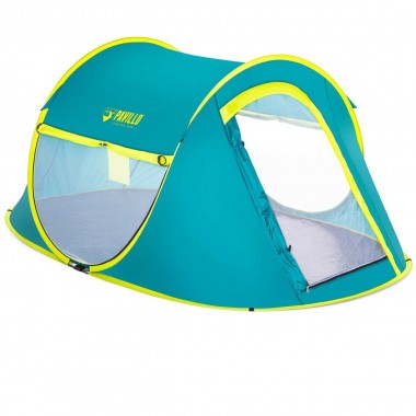 Двухместная палатка с дном окнами Pavillo Bestway 68086 «Cool Mount 2» (235*145*100) антимоскитная сетка однослойная сборка полуавтомат