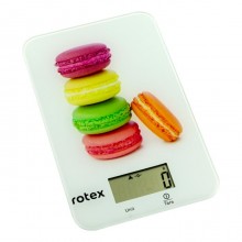 Весы кухонные электронные платформа Rotex RSK14-P стеклянные разноцветные