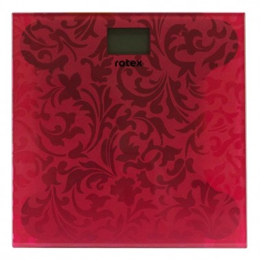 Весы напольные электронные  Rotex RSB05-P LCD дисплей стеклянные красные