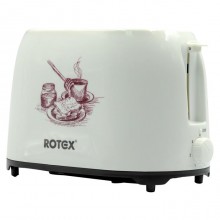 Тостер Rotex Rtm 140 W 7 степеней обжаривания  регулировка 750 Вт съемный поддон Белый