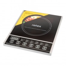 Настольная индукционная электроплита Rotex RIO220-G стеклокерамика 9 программ 1 конфорка Черная суперкрепкая