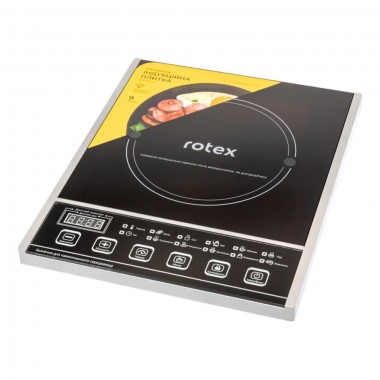 Настольная индукционная электроплита Rotex RIO220-G стеклокерамика 9 программ 1 конфорка Черная суперкрепкая