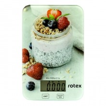 Весы кухонные электронные платформа Rotex RSK14-P Yogurt стеклянные разноцветные