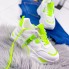 Женские кроссовки Shoes WOW 41 (26 см) 9712 белые c салатовым