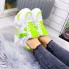 Женские кроссовки Shoes WOW 41 (26 см) 9712 белые c салатовым