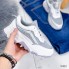  Женские кроссовки Shoes Olav 40 (25,5 см) 9480 белые с серым