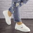 Женские кроссовки Shoes Jock 37 (22,5 см) 1638 белые экокожа легкие в дырочку