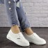 Женские кроссовки Shoes Jock 37 (22,5 см) 1638 белые экокожа легкие в дырочку