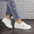 Женские кроссовки Shoes Jock 37 (22,5 см) 1638 белые экокожа легкие в дырочку
