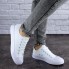 Женские кеды Shoes Flash 36 (23 см) 1792 белые текстиль резина летние