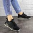 Женские кроссовки Shoes Meeko 36 (23,5 см) 1670 черные сетка текстиль стильные