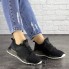 Женские кроссовки Shoes Meeko 36 (23,5 см) 1670 черные сетка текстиль стильные