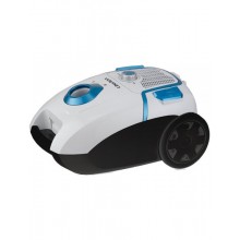 Пылесос с мешком для сбора пыли сухой уборки Liberton LVC-2246B 2200 Вт 4,5 л микрофильтр 3 степени фильтрации плавный пуск индикатор заполнения белый/голубой