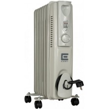 Масляный радиатор обогреватель 7 секций ELEMENT OR 0715-9 1,5 кВт  3 режима 10м2 защита от перегрева терморегулятор батарея напольный серый/белый