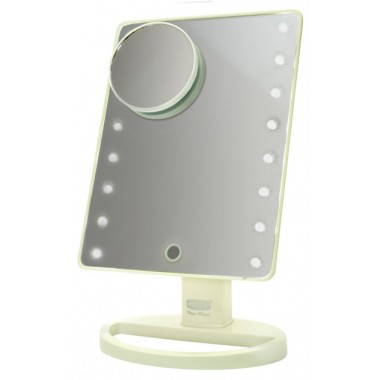 Зеркало косметическое настольное с LED подсветкой Rotex RHC25-P Magic Mirror 22 светодиода для макияжа Белое