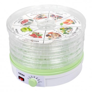 Сушилка для овощей и фруктов мяса рыбы электрическая  Rotex  RD310-W 360 Вт 5 секций ярусов 