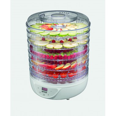 Сушилка для овощей и фруктов мяса рыбы электрическая Gorenje FDK 24 DW 380 Вт 5 секций дисплей таймер автоотключение дегидратор белая