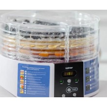 Сушилка для овощей и фруктов мяса рыбы электрическая Zelmer ZFD 1005 520 Вт 4 секции ЖК дисплей таймер автоотключение дегидратор белая