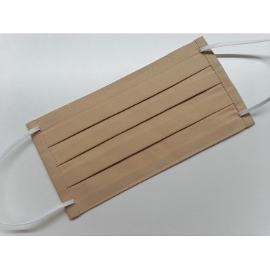 Защитная маска многоразовая EcoStayle_G  9,2*18 см хлопковая двухслойная бежевая