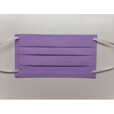 Защитная маска многоразовая EcoStayle_G 9,2*18 см хлопковая двухслойная фиолетовая