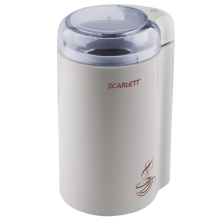 Кофемолка мощная электрическая на 2 чашки Scarlett  SC-CG44501 160Вт на 65 гр импульсный автоблокировка белая
